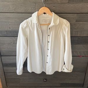 Loft size XS in whisper white corduroy button down